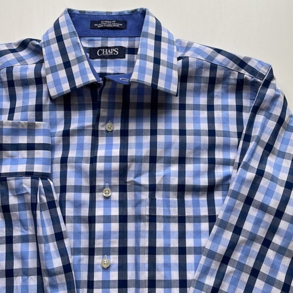 Chaps Men's button down shirt size 15 32/33